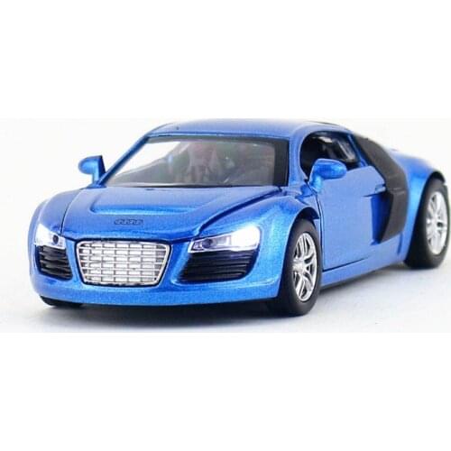 Free Shipping/Diecast Toy Model/1:32 Scale/Audi R8 Super Car/Pull Back/Sound & Light Car/Educational Collection/Gift For Kid