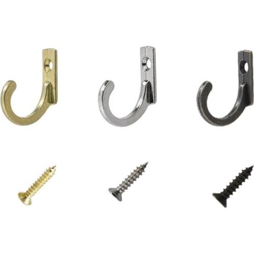 10Pcs Hat Coat Door Hook Wall Mounted Zinc Alloy Single Hook Hangers Home Bathroom Robe Hanger Wall Rack Clothes Hooks