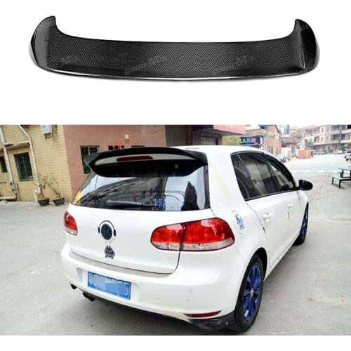 MONTFORD For Volkswagen Golf6 MK6 2009 2010 2011 2012 2013 Carbon Fiber Rear Roof Spoiler Tail Boot Lip Wing Car Accessories