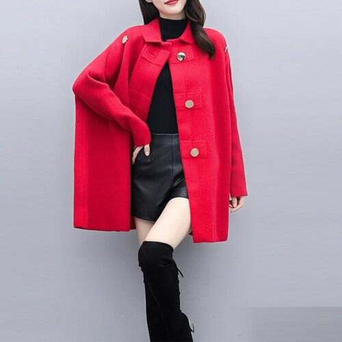 Casual Woman Loose Cloth Shawl Cape Poncho Woolen Fashion Ladies Autumn Long Sleeve Thick Cape Coat Female Long Outwear