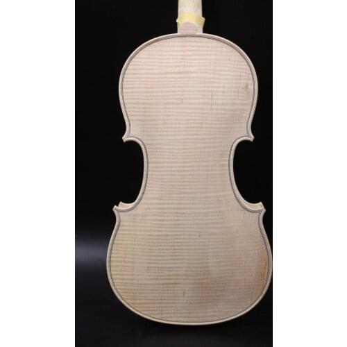 New 1x Master Unfinished Violin Handmade Stradivari Model 4/4 White Violin #3265