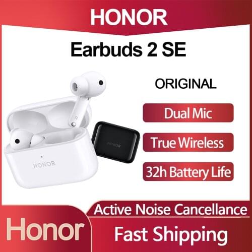 Original HONOR Earbuds 2 SE TWS Bluetooth 5.2 True Wireless Earphone Long Battery Life ANC Dual Microphones Earphones