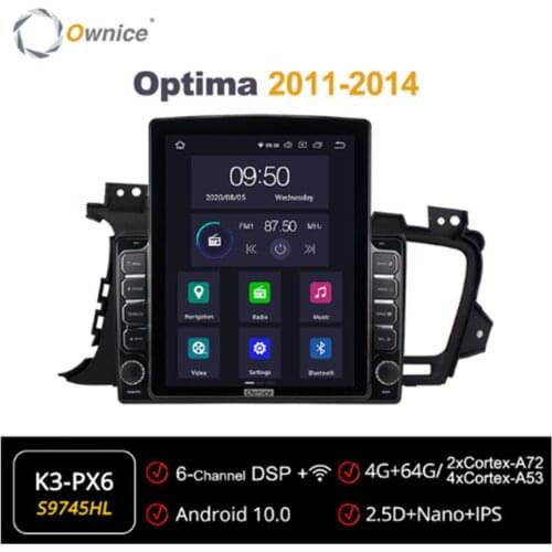 Ownice Octa 8 Core Android 10.0 Car Radio for KIA Optima 2011 - 2014 K5 2011 - 2015 GPS Multimedia Stereo Player Tesla Style 4G