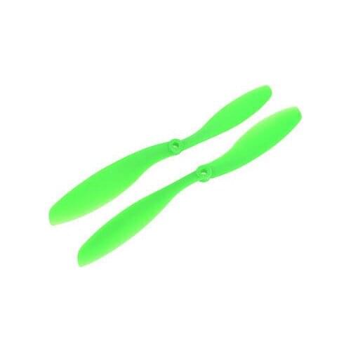 Pair Green 8x4.5 2-Blades CW CCW Propeller for 5mm Shaft Dia RC Model Aircraft