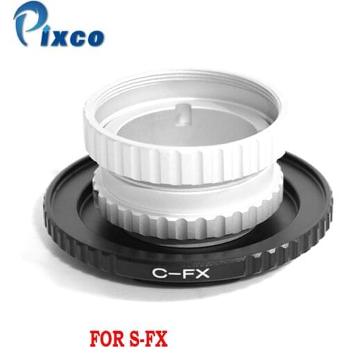 Pixco S-FX Lens Adapter Suit for S Mount Lens to C Mount Camera + For C Mount Film Lens to Fujifilm X Camera