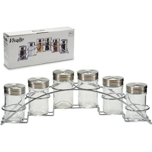Stainless Steel Spice Rack Metal (6 Pieces) (6,5 x 12 x 35 cm)