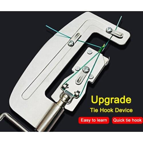 Semi Automatic Stainless Steel Fishing Hooks Line Tier Machine Fishhook Line Knotter Tying Fishing Binding Accessories