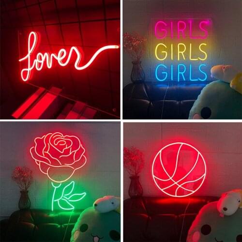 Neon sign wall déco Led Flex Transparent Acrylic Letter Board Party Background Decor Wedding Light Up Sign for Room