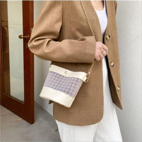 Female Messenger Bags Fashion Mesh Hasp Chain Crossbody Bag New Design Bucket Bags For Women Сумка Женская Сумка Через Плечо