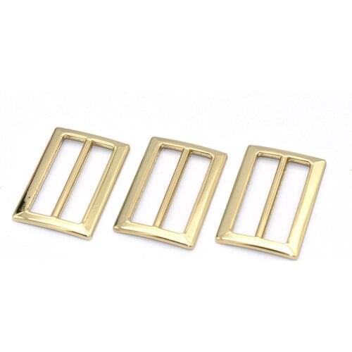 Gold Metal Belt Bucklebag Regulator strap Adjuster Buckle Bar Buckle Rectangle Purse Buckles for straps Replacement Handbag