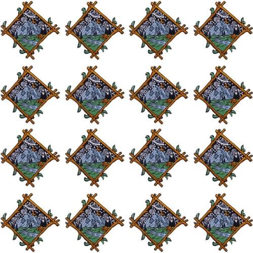 Prajna 10PCS Adventure Travel Patches For Clothing Sticker Mountain Camping Badges Iron On Patches On Clothes Embroidery Patch