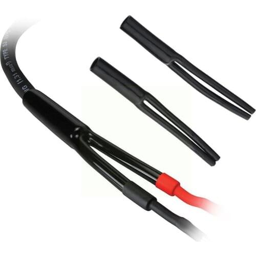 4Pcs Soft Rubber Splitter Y tube One Point Two Split Sleeve Line Pants Signal Tube 3.5 Bifurcated Line Rubber