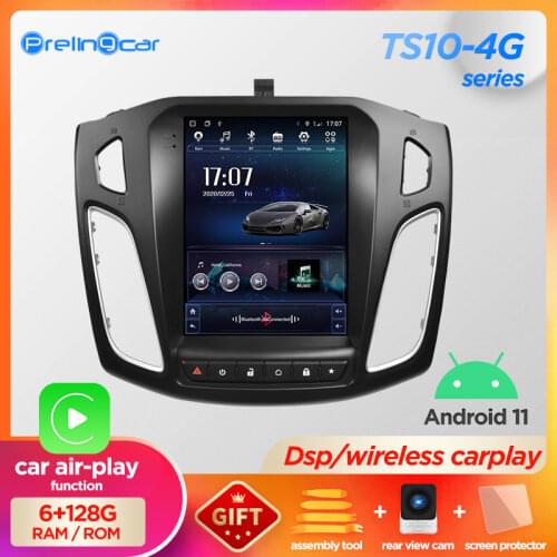 4G Lte Vertical screen android 10.0 car gps multimedia video radio player for ford focus 2011-2019 years navigation stereo