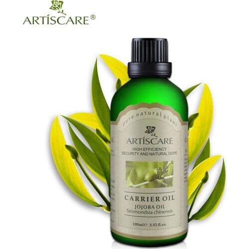 ARTISCARE 100% Natural Jojoba Base Oil 100ml for Moisturizing and Anti Wrinkles Hydrating Face Moisturizer Massage Oil Skin Care