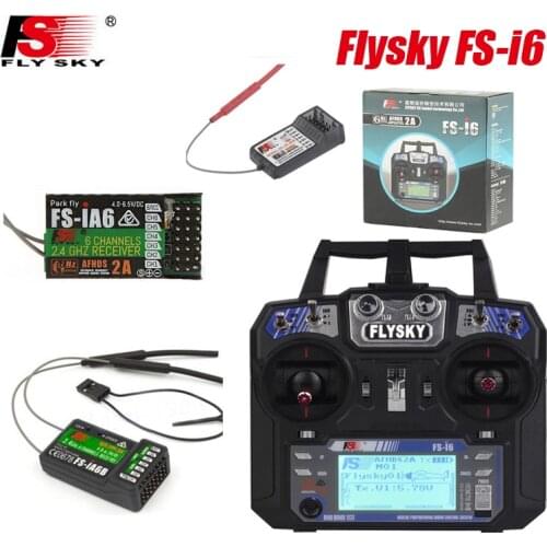 Flysky FS-i6 2.4G 6CH AFHDS Transmitter Controller With FS-iA6&FS-iA6B Receiver For RC Drone Airplane Quadcopter/with retail box