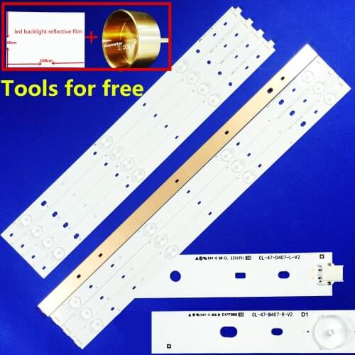 LED Backlight Strips (8) for Phi lips CL-47-D407-R-V2 CL-47-D407-L-V2 replacement for CL-47-D407-R-V4 CL-47-D407-L-V4