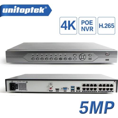 H.265 16CH POE NVR 2HDD Slot 48V For 4K 5MP 3MP 1080P HD POE IP Camera Network Video Recorder Surveillance CCTV System