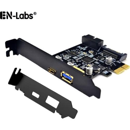 USB 3.1 USB C PCI express Card w/ Low Profile PCI Solot Cover,PCI-e to USB 3.1 Gen 1 USB-C & Type A w/ USB 20pin Expansion Card