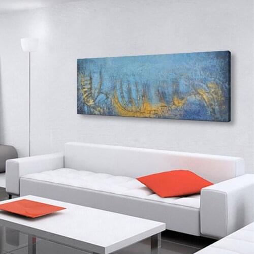 Canvas oil Painting Hand painted Abstract Modern oil Painting wall art knife oil painting blue calssical picture Home Decoration