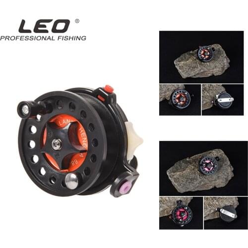 LEO 1Pcs Winter Mini Ice Fishing Reels Ball Bearings Reels Outdoor Carp Fishing Tackle Ice Fishing Wheel Front Reel Tool