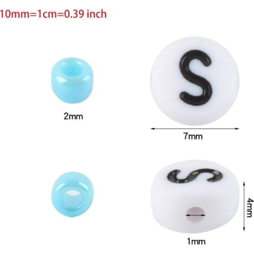 Beads Set 48Grids for Bracelets Jewelry Making with 2 Rolls of Cord Letter Beads Key Chains Alloy Pendant Glass Seed