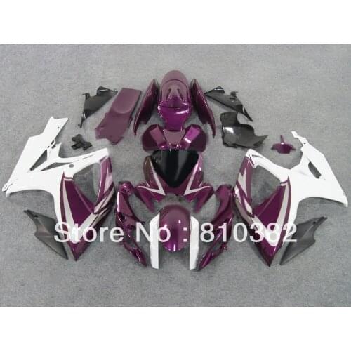 Injection Mold Fairing kit for GSXR600 750 06 07 GSXR600 GSXR750 GSX-R600 750 K6 2006 2007 white purple ABS Fairings set SZ82