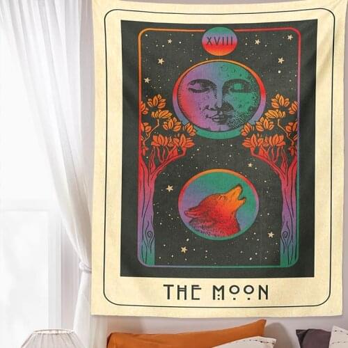 Sun Moon Tarot Card wall tapestry Mandala tapestry home decoration tapestry psychedelic hippies wall hanging Home Decor