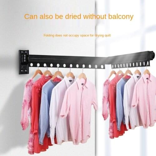 Indoor Balcony Invisible Wall Hanging Aluminum Alloy Clotheshanger Clotheshanger Folding