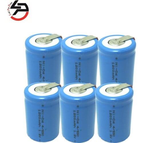 NI-CD 1.2V 1200mAh 4/5 SubC Sub 4/5SC Rechargeable Battery Cell replacement for Power Toothbrush Batteria 6 Pack