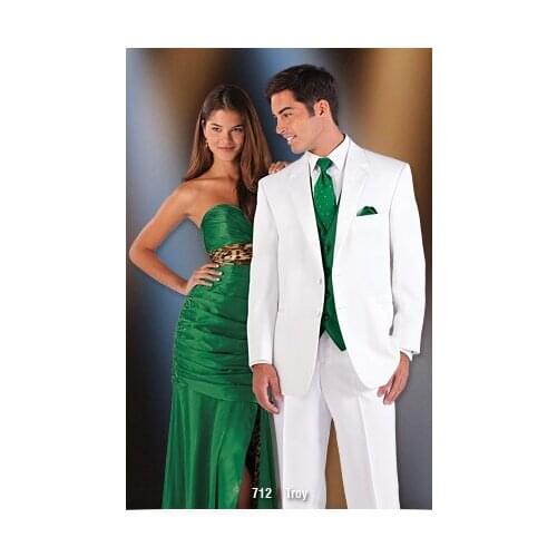 2017 Latest Coat Pant Designs White Wedding Suits for Men Prom Jacket Groom Blazer Skinny Style Suit Custom 3 Piece Tuxedo Terno