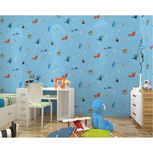 Beibehang Wallpaper wall 3d underwater world childrens room wallpaper blue mediterranean wallpaper 3d on the wall papel mural