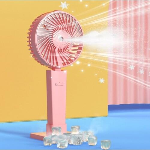 Portable Water Spray Mist Fan Cooling Air Conditioner Humidifier Electric USB Rechargeable Handheld Mini Fan for Outdoor