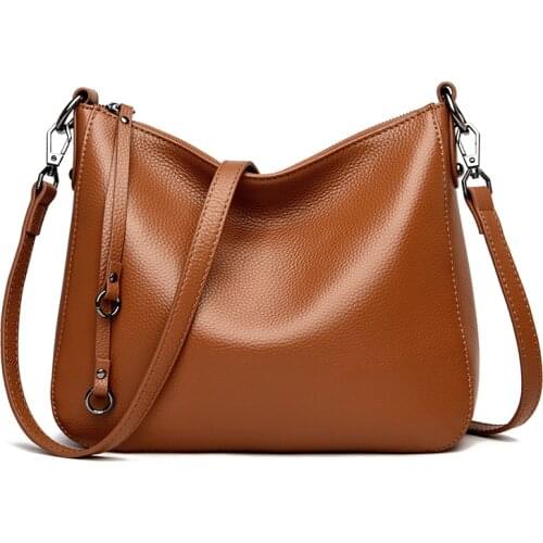 Women Shoulder Bag Genuine Leather Messenger Totes Bag New Fashion Large Capacity Cowhide Female Handbag Women Bags High Quality