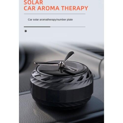Car Interior Ornament Solar Rotating Car Aromatherapy Ornaments Solid Balm Air Freshener Auto Perfume