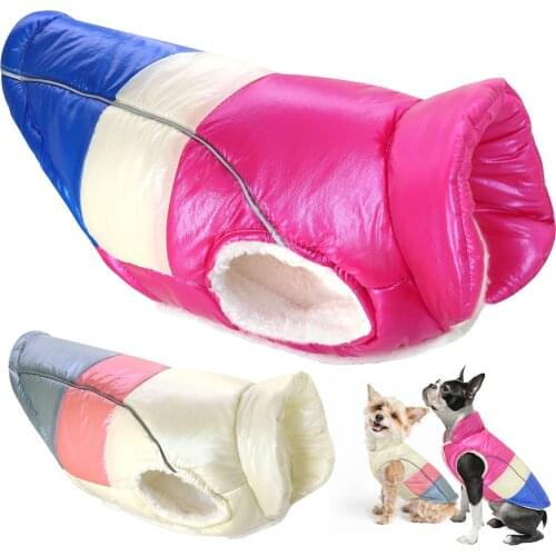 Waterproof Clothes For Dogs Reflective Dog Clothes Vest Pet Jacket Small Medium Dogs Winter Clothing Coat 3 Layer Thick Warm