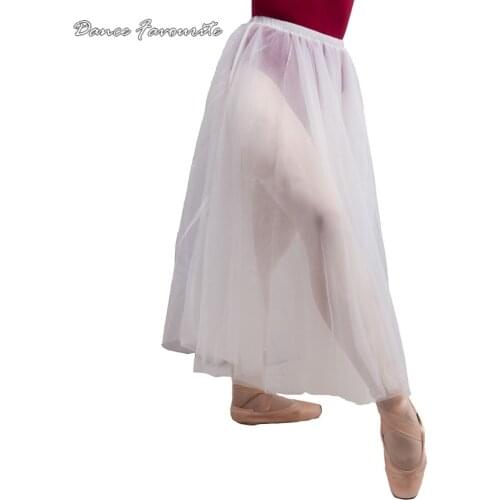 Women white ballet skirt two layers white soft tulle ballet dance skirt ballerina dancewear