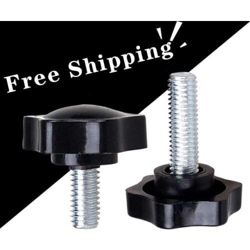Star Hex Shaped Head Clamping Screw Metric Bolts Knob Plastic Carbon Steel Galvanization M4 M5 M6 M8 M10 M12