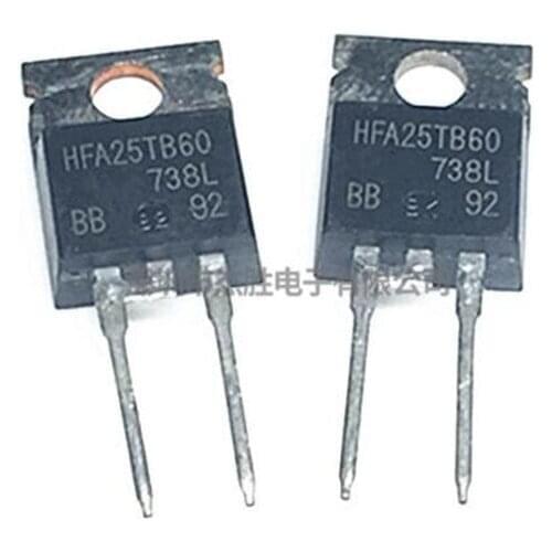 10pcs HFA25TB60 25TB60 TO-220-2 25A/600V