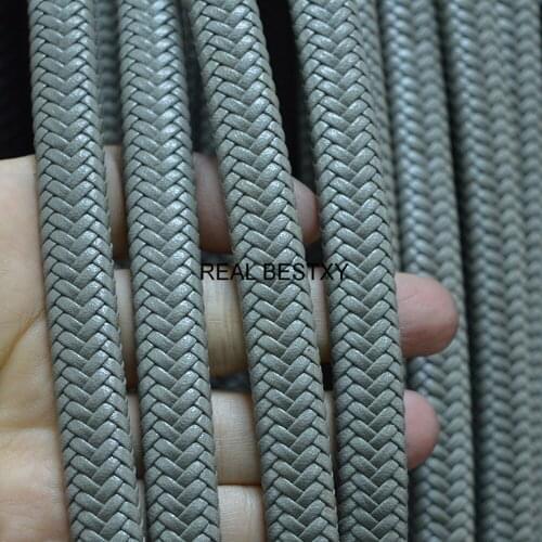 5m/Lot Approx : 12*6mm Wide Super Fiber Braided Leather Rope String Cord For Jewelry Making Bracelets Craft Jewelry Accessory