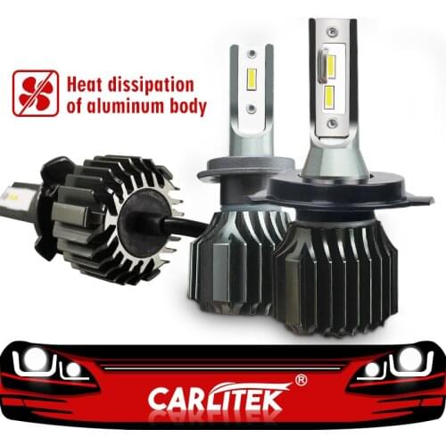 CARLitek 2Pcs Led H4 6000K 8000LM H7 H11 Car Headlight Bulb Mini Size H1 9005 9006 Automobiles HeadLamp Kit CSP Chip 48W Fanless
