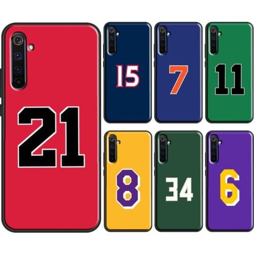 Basketball 23 24 Lucky Number Case For OPPO Realme C3 XT 6 7 X7 X50 Find X2 Pro Reno 4 A9 2020 OnePlus Nord 8 7 Pro 7T