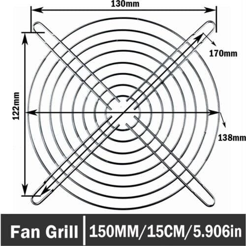2PCS Gdstime Silver 15cm Computer PC Case Fan Grill Protector Cover Metal Finger 150mm