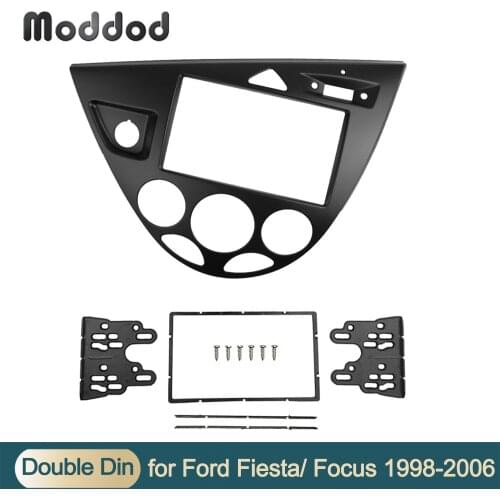 Double 2 Din Stereo Panel for Ford Focus Fiesta Fascia Radio DVD Frame CD GPS Bezel Refitting Dash Installation Trim Kit