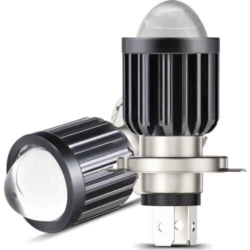 DXZ 1x Motorcycle LED H4 H6 Headlight White-Yellow Double Color 12V 20W chip HD Len Motorbike Driving Spotlight Street Moto Lamp