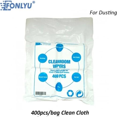 FONLYU 400pcs Soft Cleanroom Tissue Wiper Cloth Dust Free LCD Repair Tool For Cutting Machine Phone Screen Clean Cloth Kit