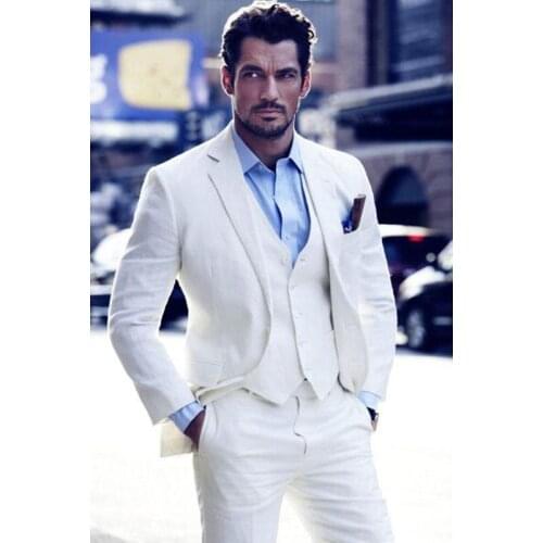 2020 Classy Mans Suits For Wedding Men Groom Tuxedos smoking homme de mariage Prom Dress Three Pieces Suits(Jacket+Pants+Vest)