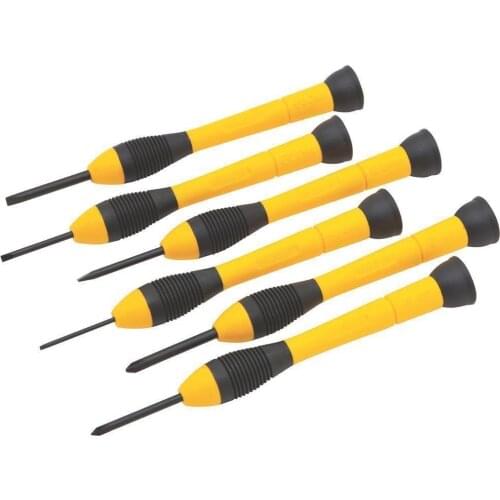 Stanley ST066052 Watchmakers Screwdriver Set, 6 Parts, Mini Screwdriver, Turners, Sturdy Material