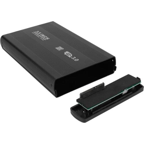 3.5 inch Hard Disk Case SATA to USB3.0 HDD Case External Hard Drive Enclosure with USB Cable for PC Computer Laptop
