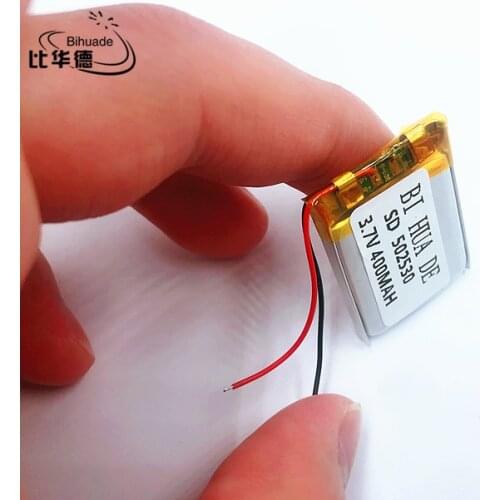 Li-Po 502530 factory wholesale 3.7v 400mah mini rechargeable li-ion battery for medical device