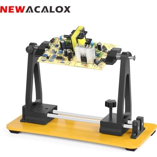 NEWACALOX Soldering PCB Fixing Clips 2PC Magnetic Flexible Arm Welding Third Hands Soldering Helping Hand Tool Soldering Station